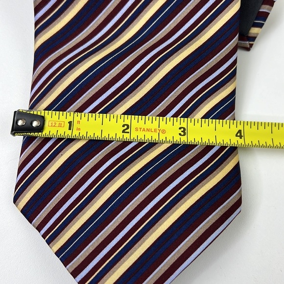 Aezans Horizontal Striped Men's  Cravate Neck Tie - Picture 6 of 7